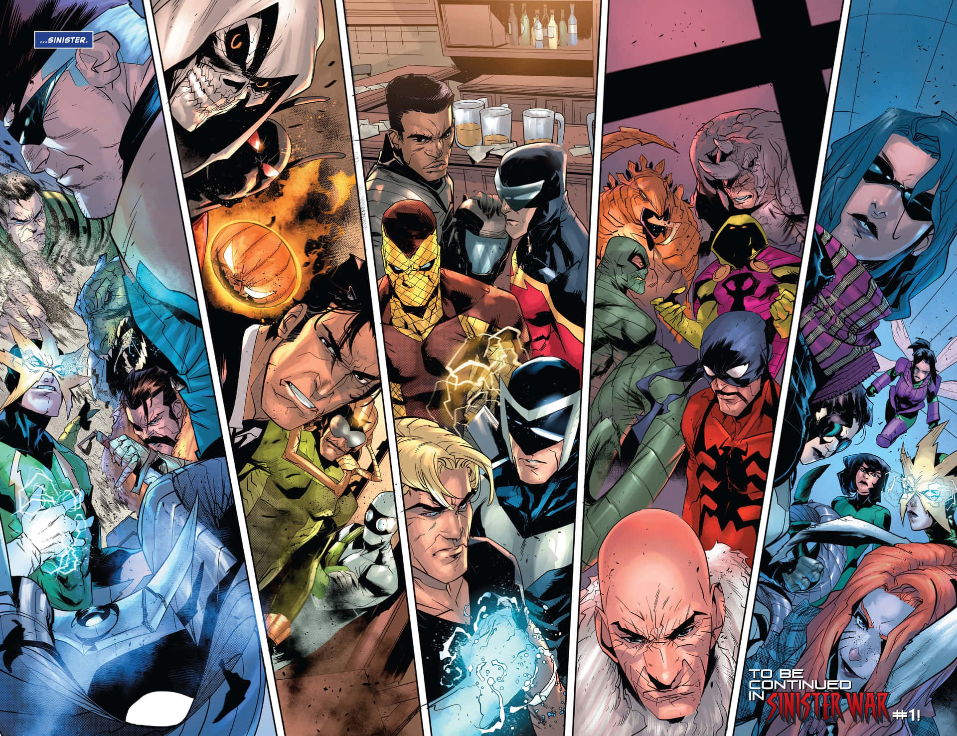 The Sinister Six Assemble for an Epic Showdown Wallpaper
