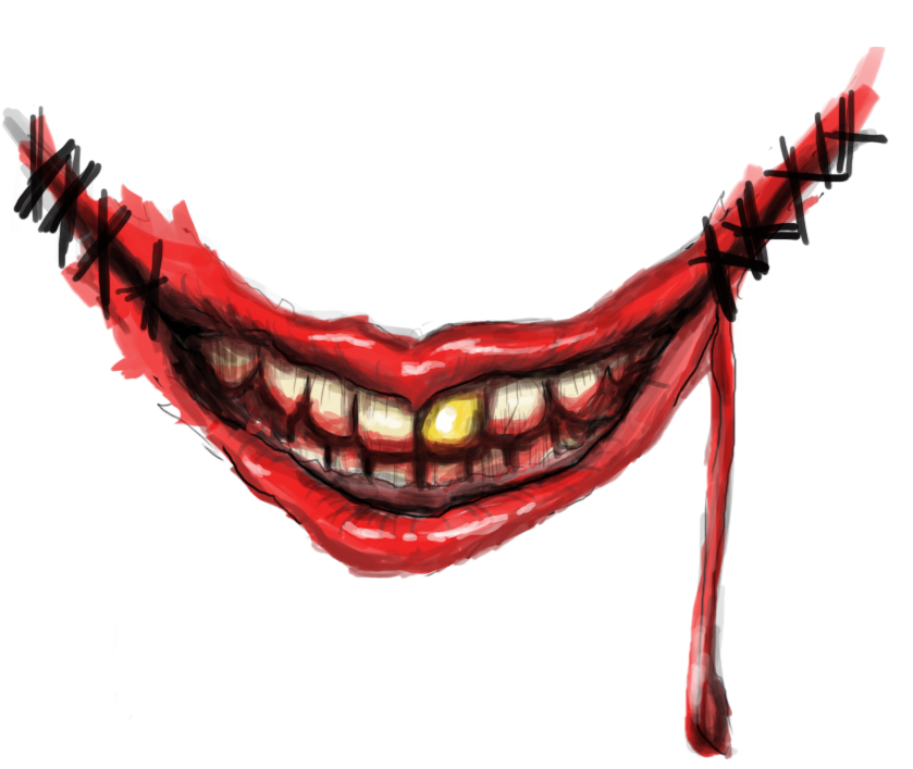 Sinister Smiling Mouth Artwork PNG