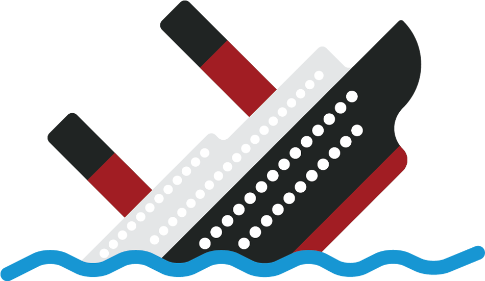 Sinking Titanic Graphic PNG
