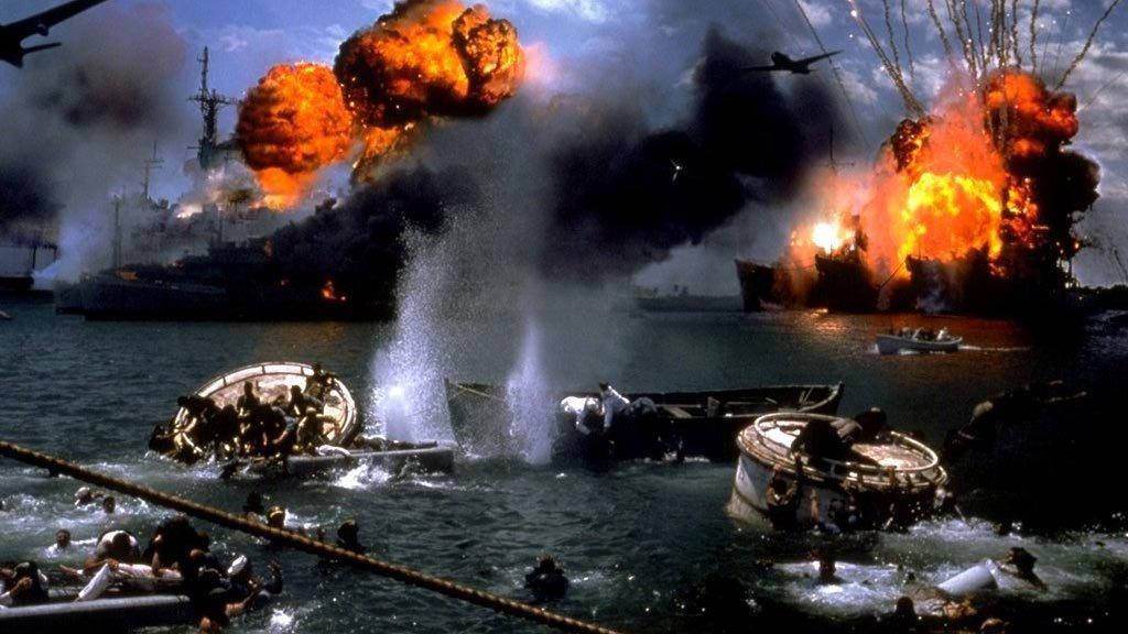 Sinking Warships In Pearl Harbor Wallpaper