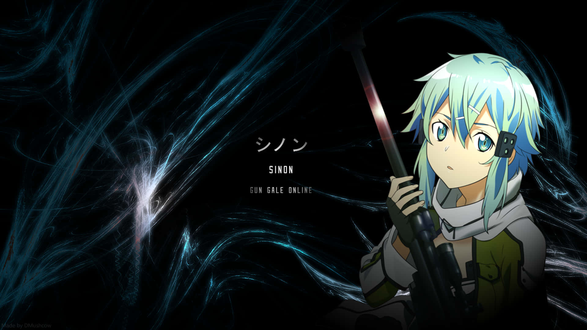 Sinon,den Modiga Krigaren. (assuming This Is A Potential Wallpaper Design Featuring Sinon As A Character From A Video Game Or Anime.) Wallpaper