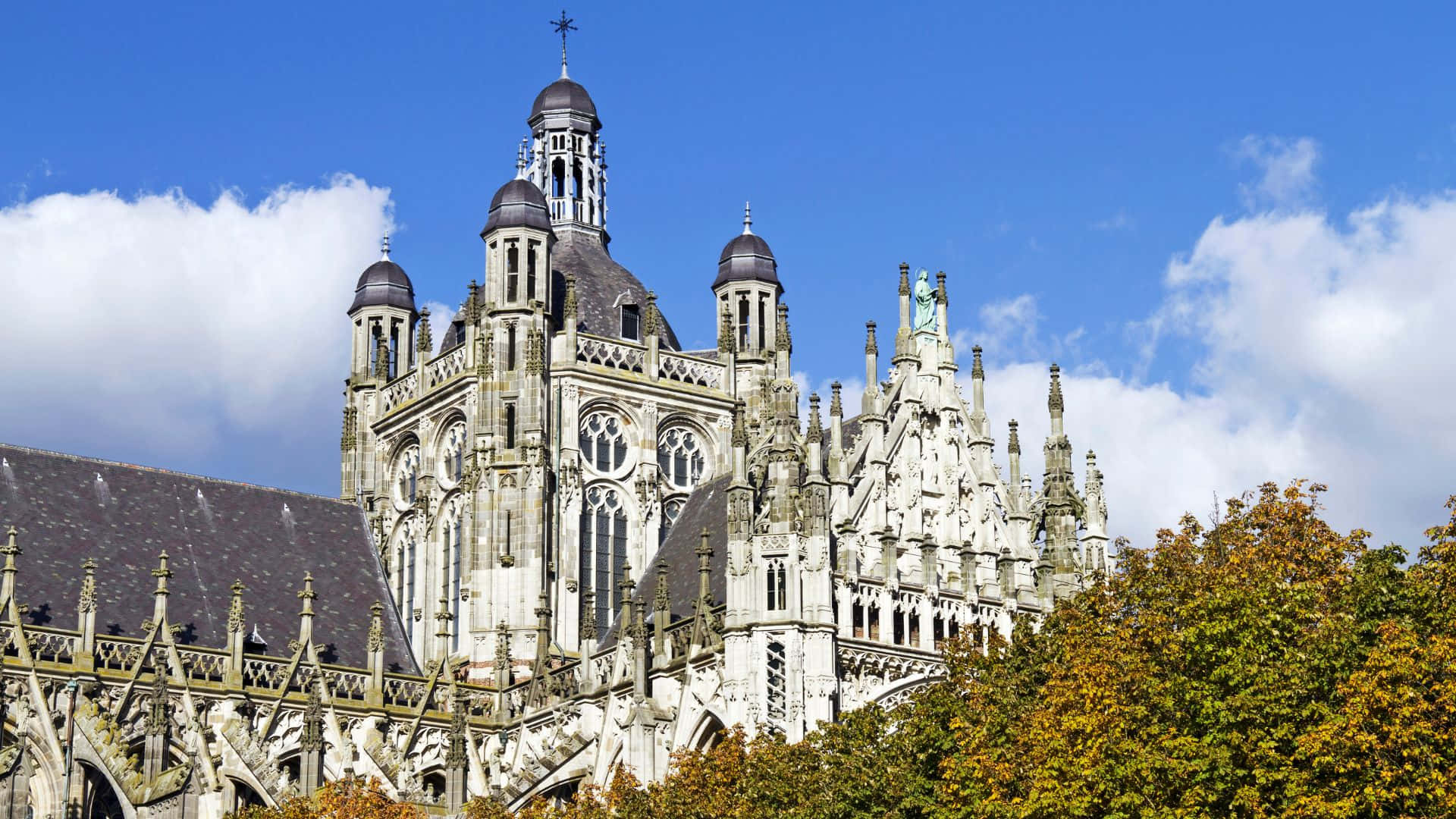 Sint Janskathedraal Den Bosch Høst Bakgrunnsbildet