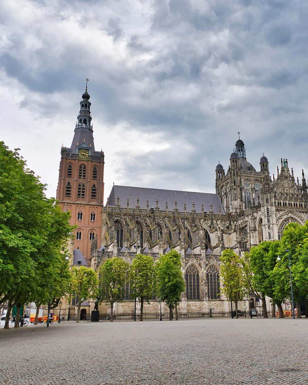 Sint Janskathedraal Den Bosch Klinkerplein Achtergrond