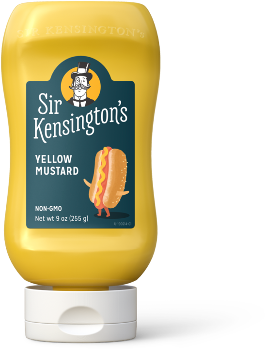 Sir Kensingtons Yellow Mustard Bottle PNG