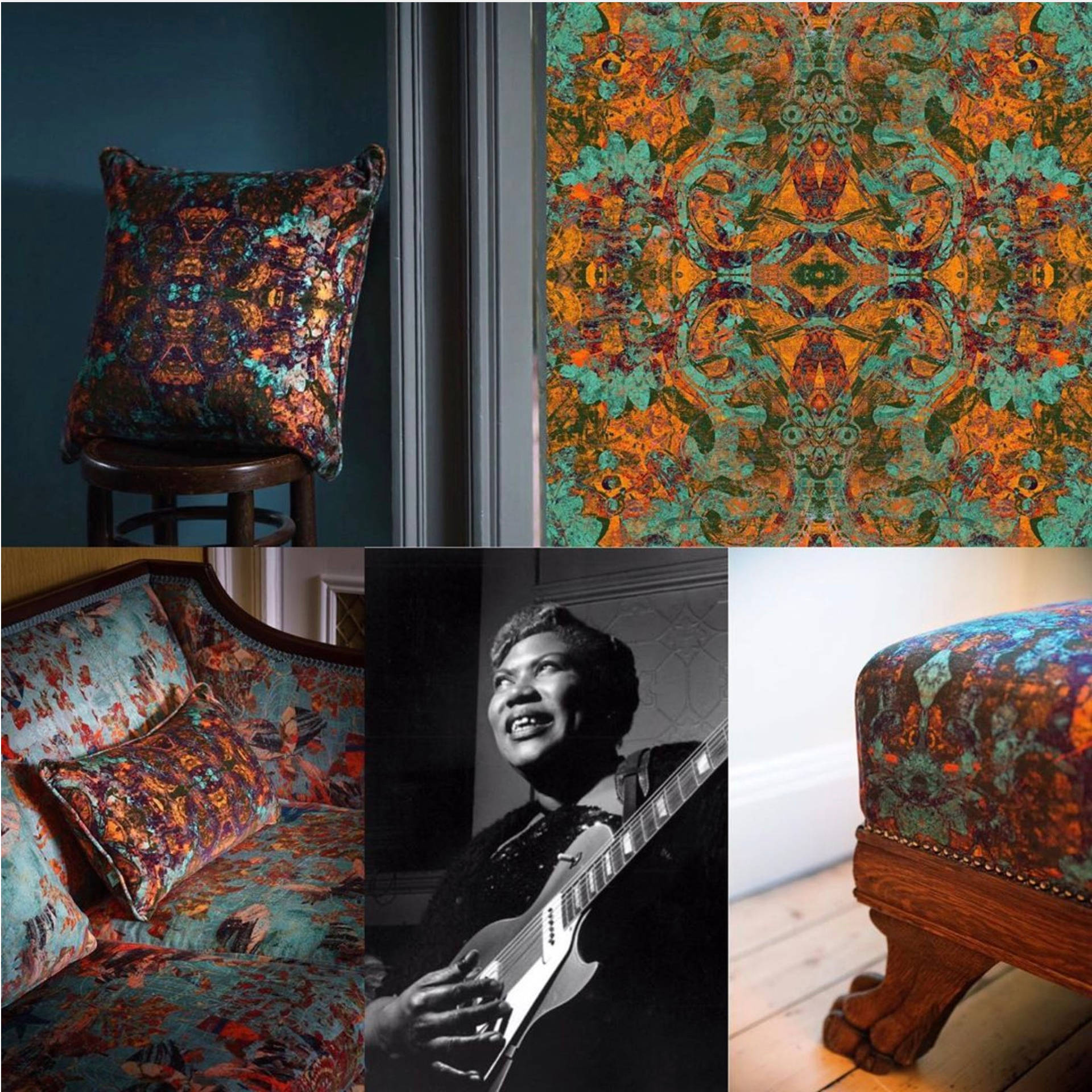 Sister Rosetta Tharpe Honorary Fabric Pattern Wallpaper