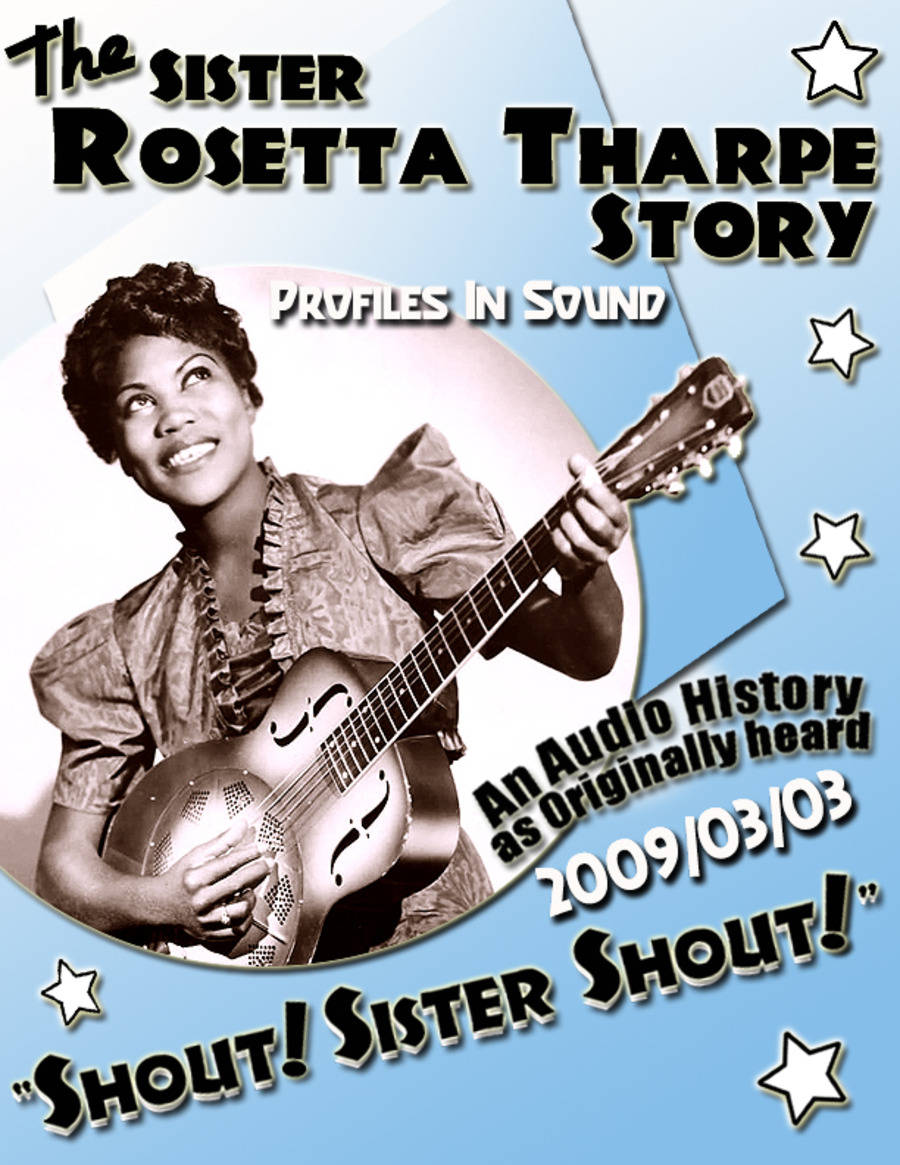 Søster Rosetta Tharpe Story Digital Plakat Kunst Tapet Wallpaper