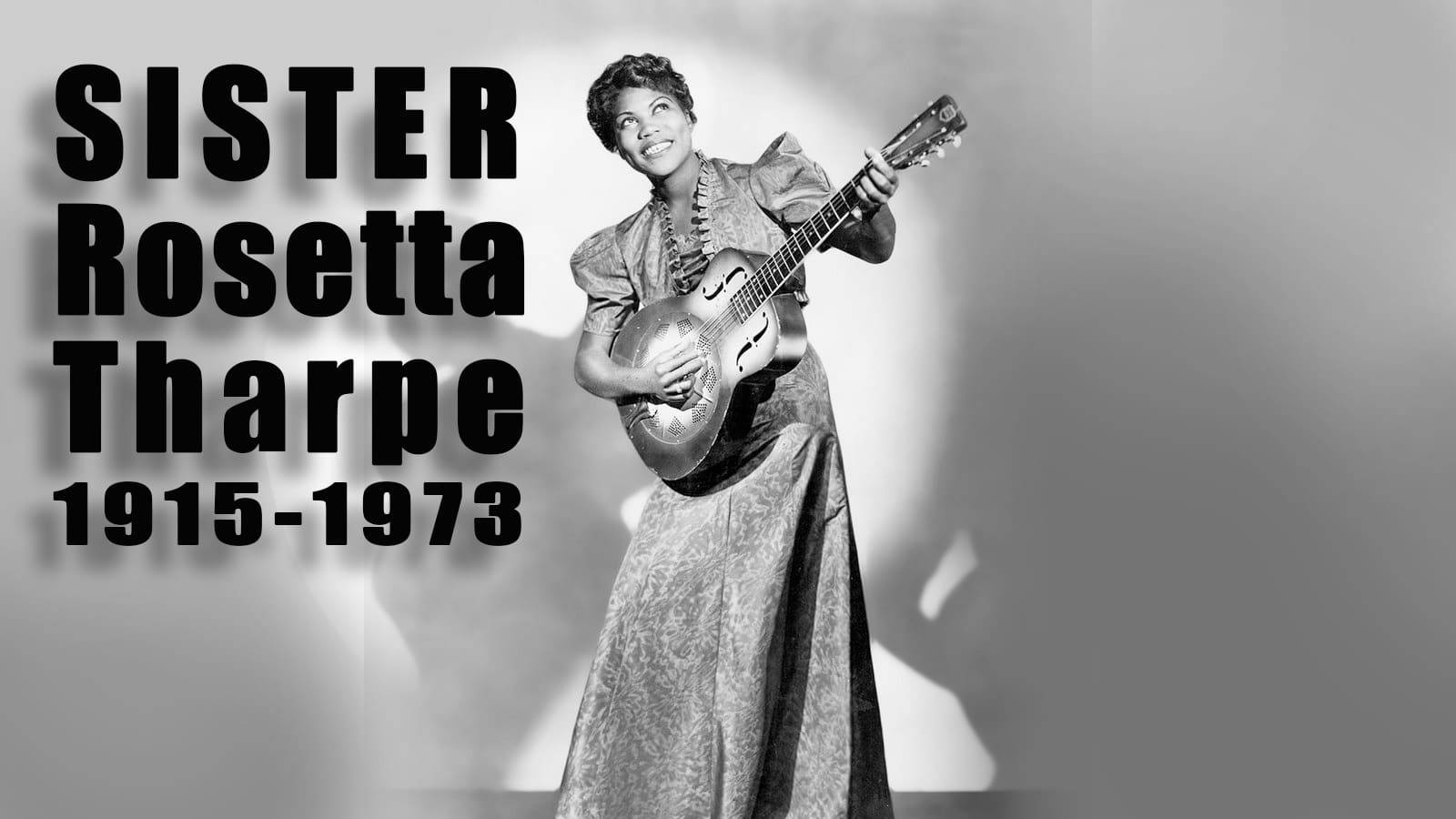 Sister Rosetta Tharpe Tribute Text Art Wallpaper
