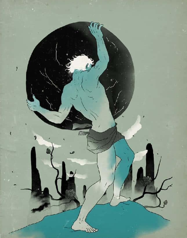 Sisyphus_ Eternal_ Struggle_ Artwork Wallpaper