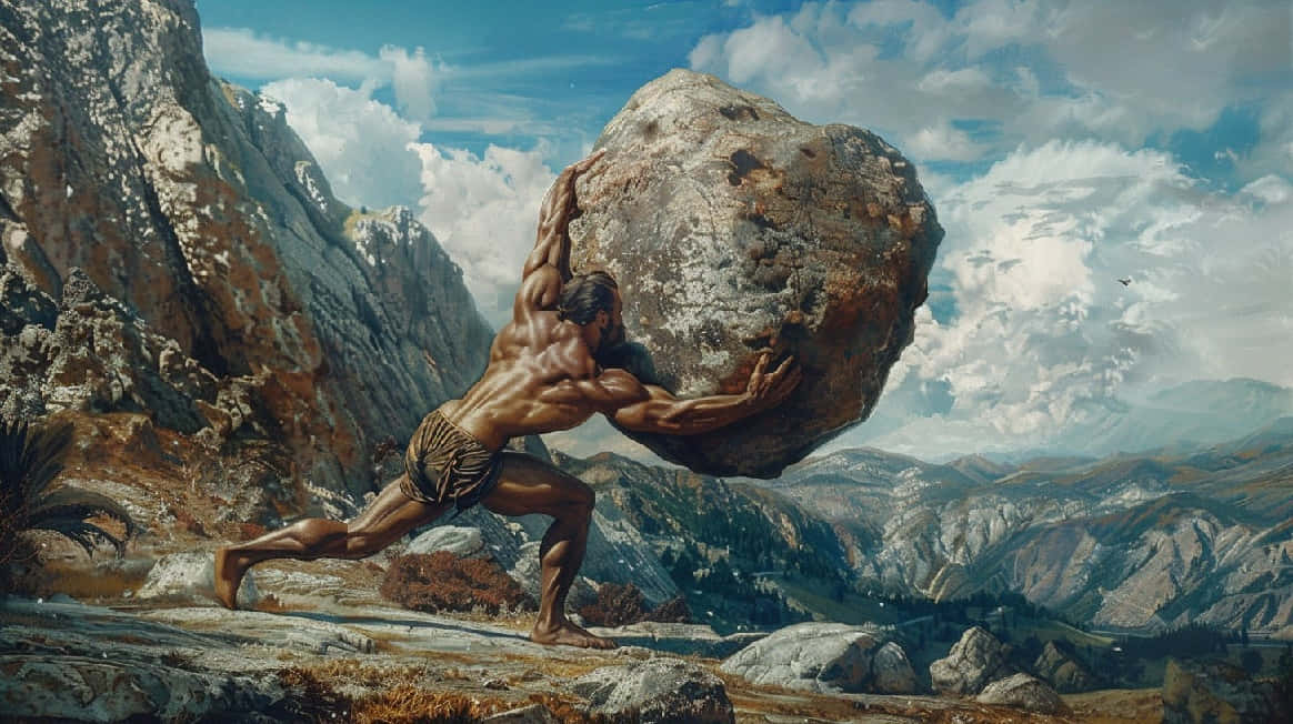 Sisyphus Eeuwige Strijd.jpg Achtergrond