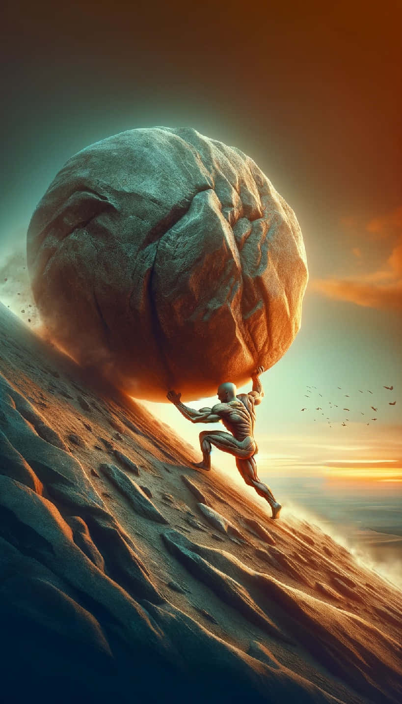 Sisyphus Eternal Struggle Wallpaper