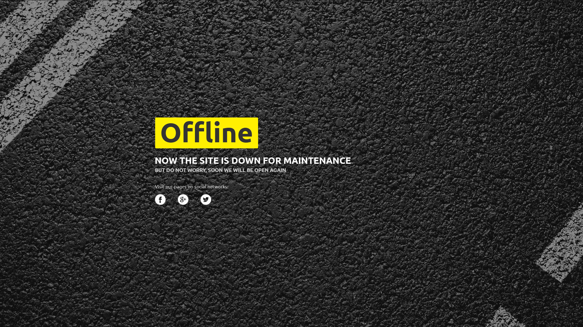 "Website Under Maintenance" Wallpaper