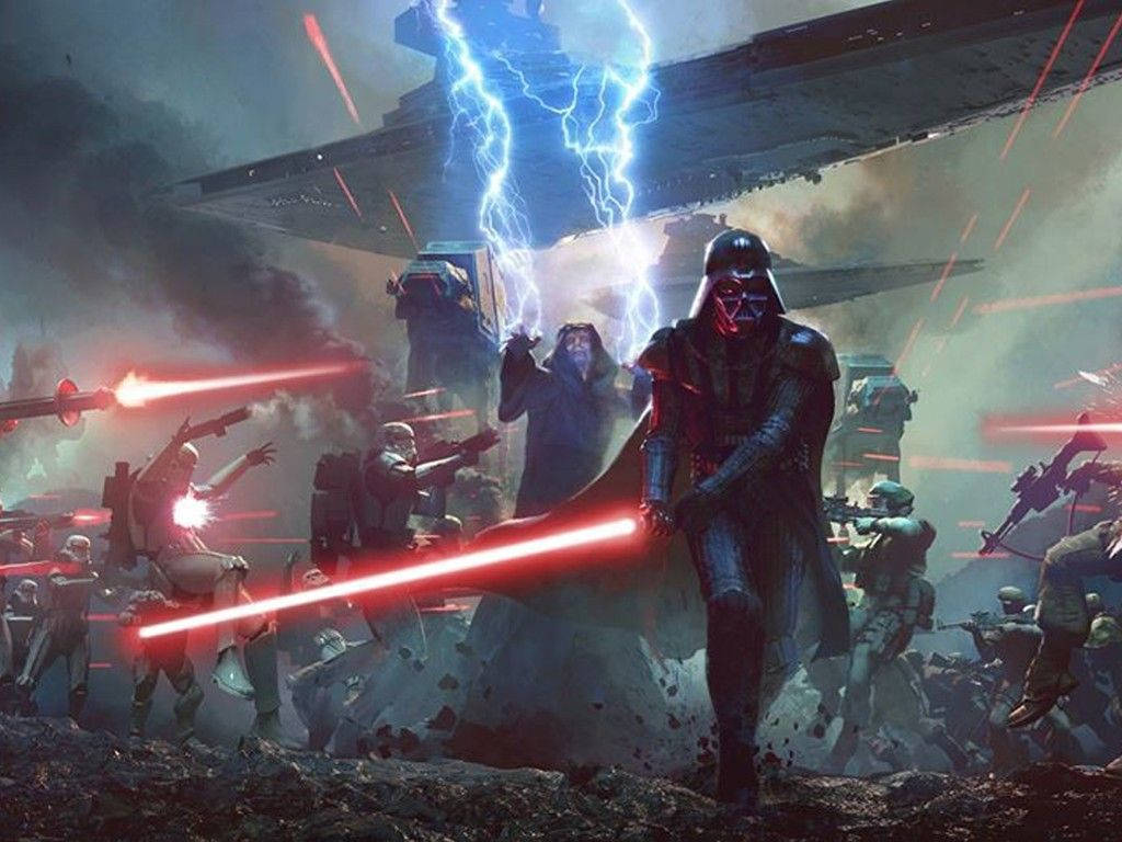 The Sith vs. The Jedi - Two Sith Lords on the Battlefield Wallpaper