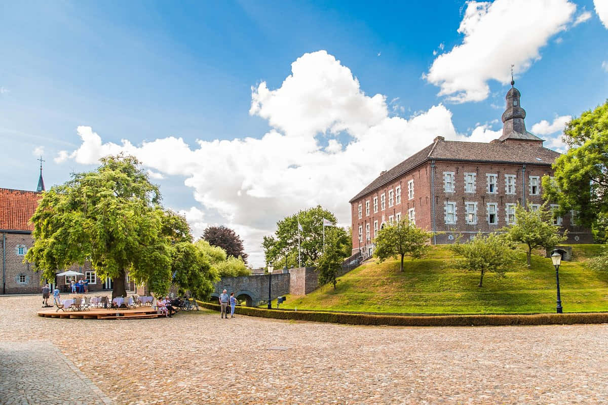 Sittard Historical Center Sunny Day Wallpaper