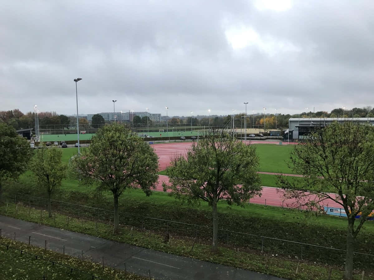 Sittard Sportskompleks Overskyet Dag Bakgrunnsbildet