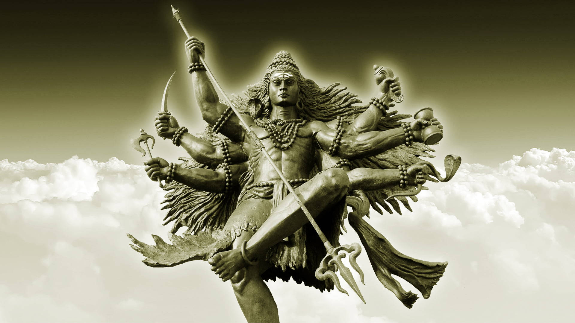 Six Armed God Shiva Wallpaper