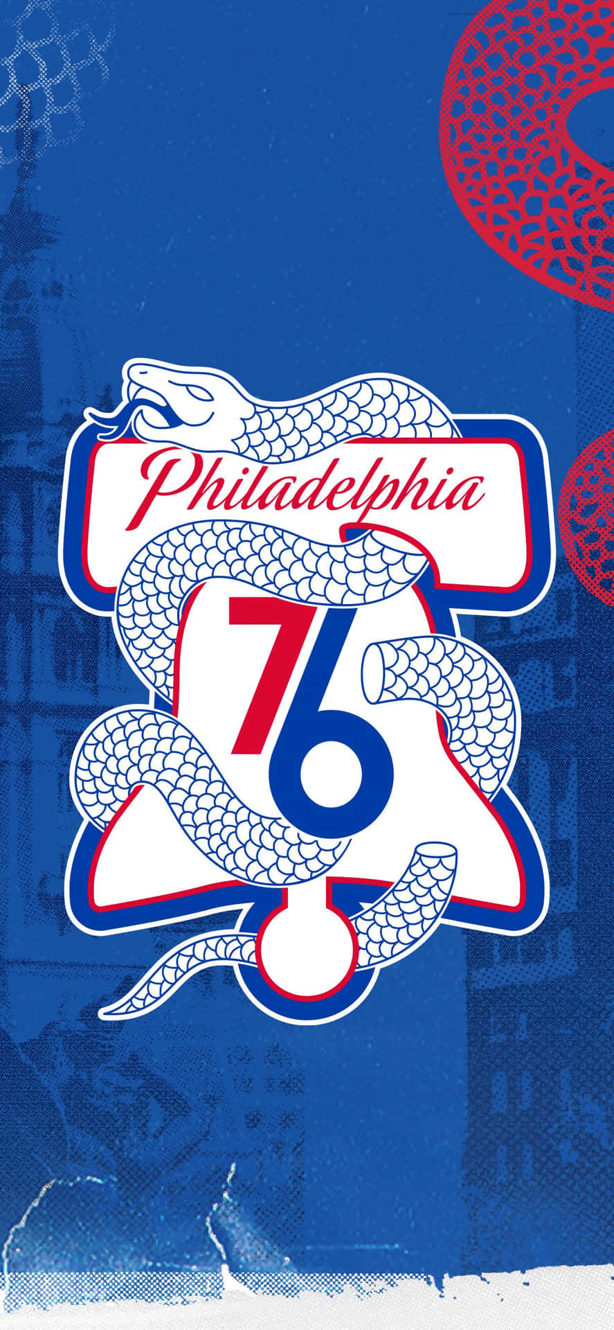 Känn Dig Ostoppbar Och Representera Ditt Lag Med Denna Philadelphia 76ers-inspirerade Iphone-kurs Eller Bakgrundsbild. Wallpaper