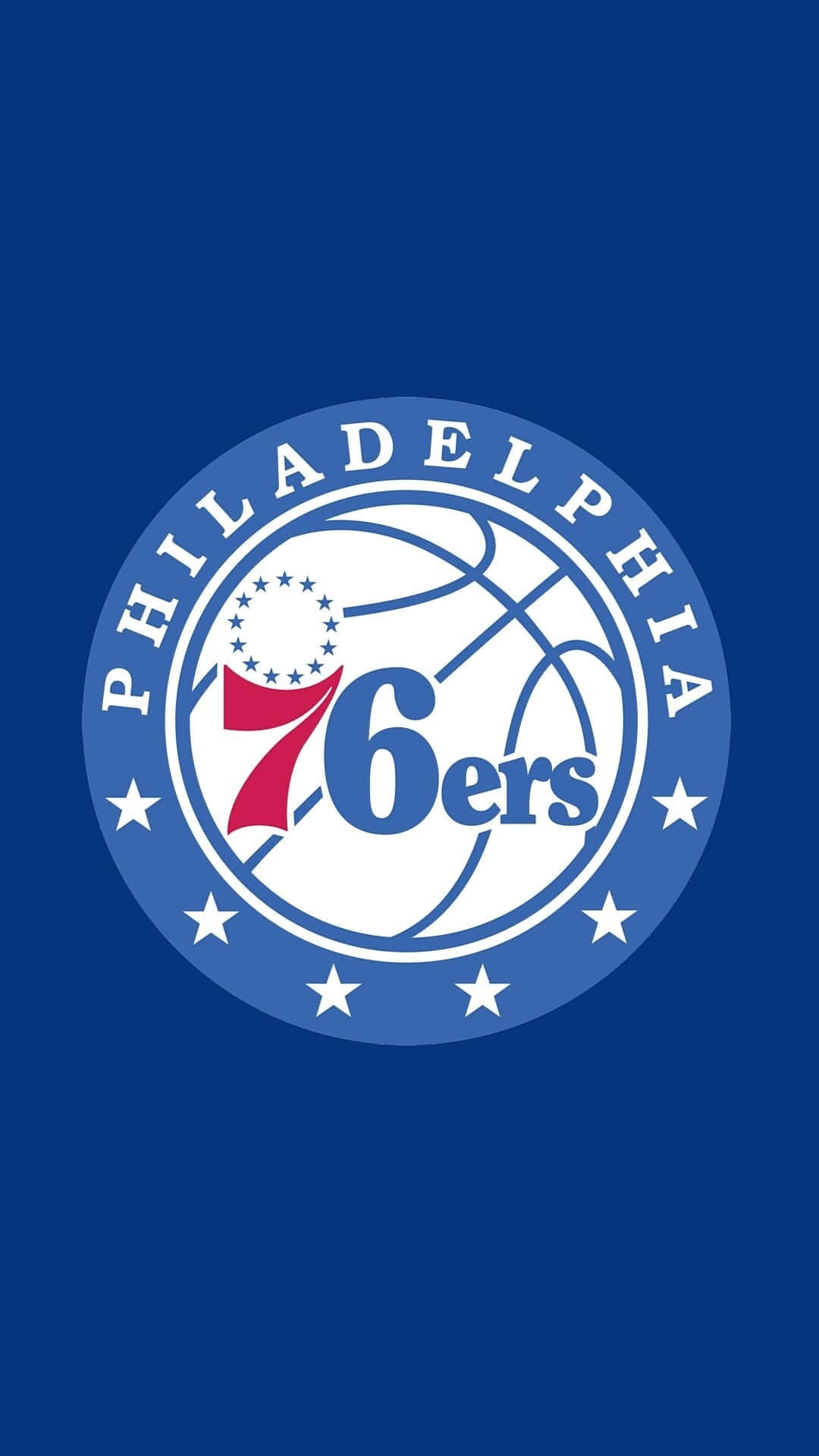 Mostrail Tuo Orgoglio Per I Philadelphia 76ers Con Questa Wallpaper Per Iphone Sfondo