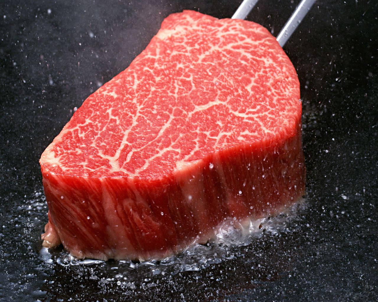 Sizzling Cut Of Kobe Beef Wallpaper