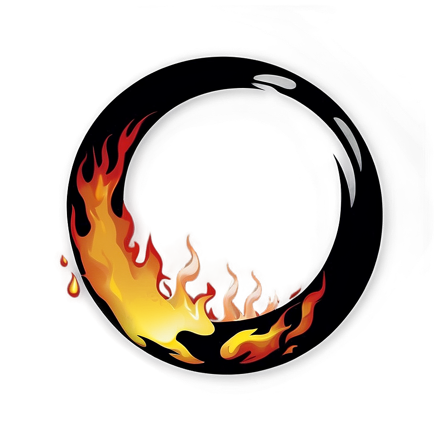 Sizzling Fire Circle Logo Png 27 PNG