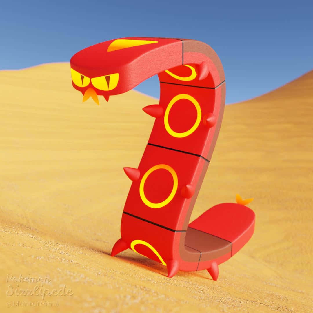A Sizzlipede Wanders in the Picturesque Desert Wallpaper