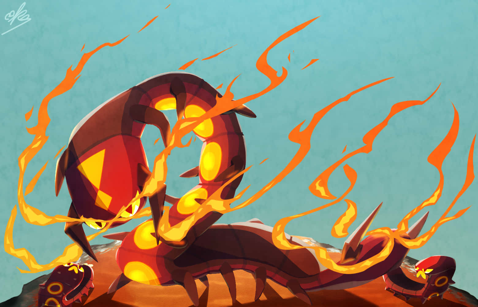 Burn through any challenge with the fierce Sizzlipede Wallpaper