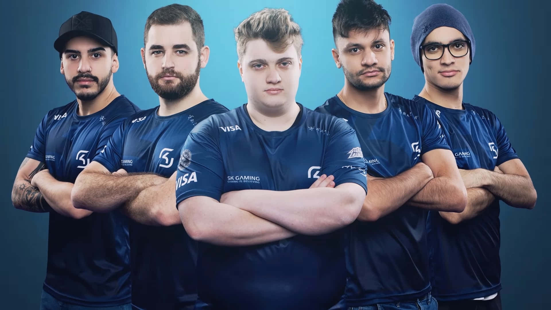 SK Gaming dominating an esports competition with their exceptional gaming skills Wallpaper