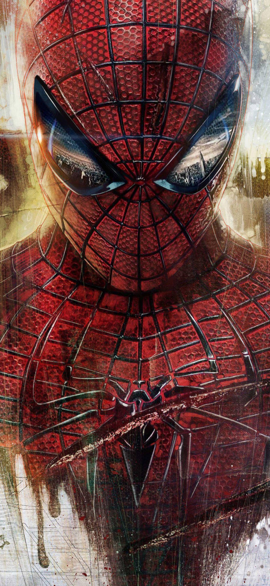 Skada Spider-man Superhjälte Iphone Wallpaper