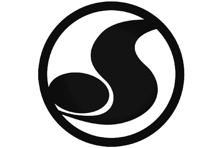 Einschwarz-weißes Logo Mit Einem Schwarz-weißen Kreis. Wallpaper