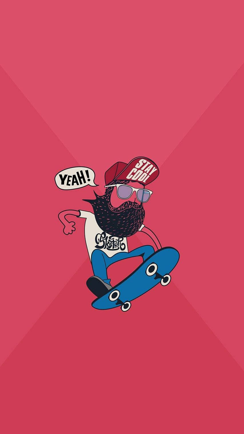 Skateboard Cartoon Digital Art Wallpaper