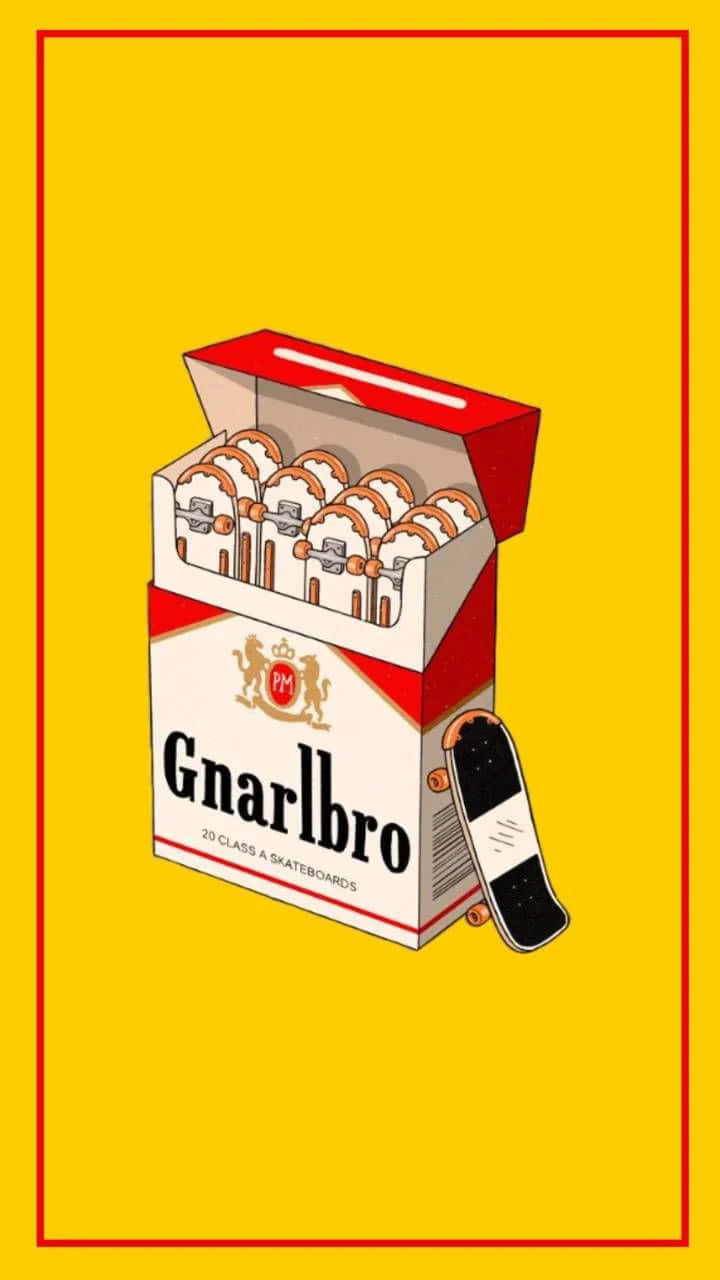 Skateboard Cigarette Pack Art Wallpaper