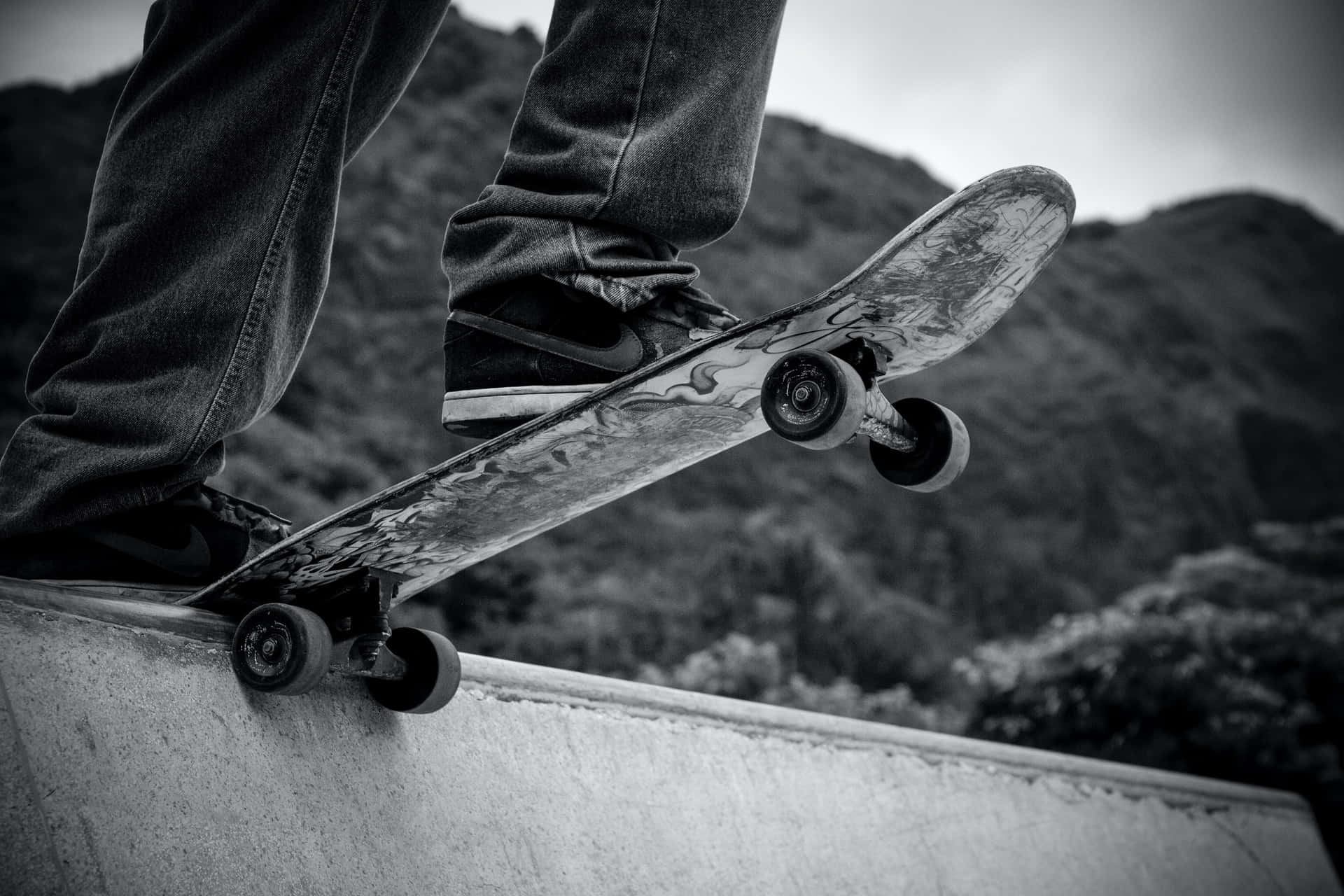 Enjoying the day on a Skateboard