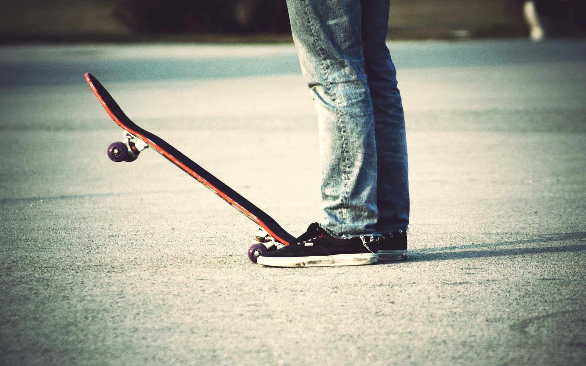 Skateboard Trick Voorbereiding Achtergrond