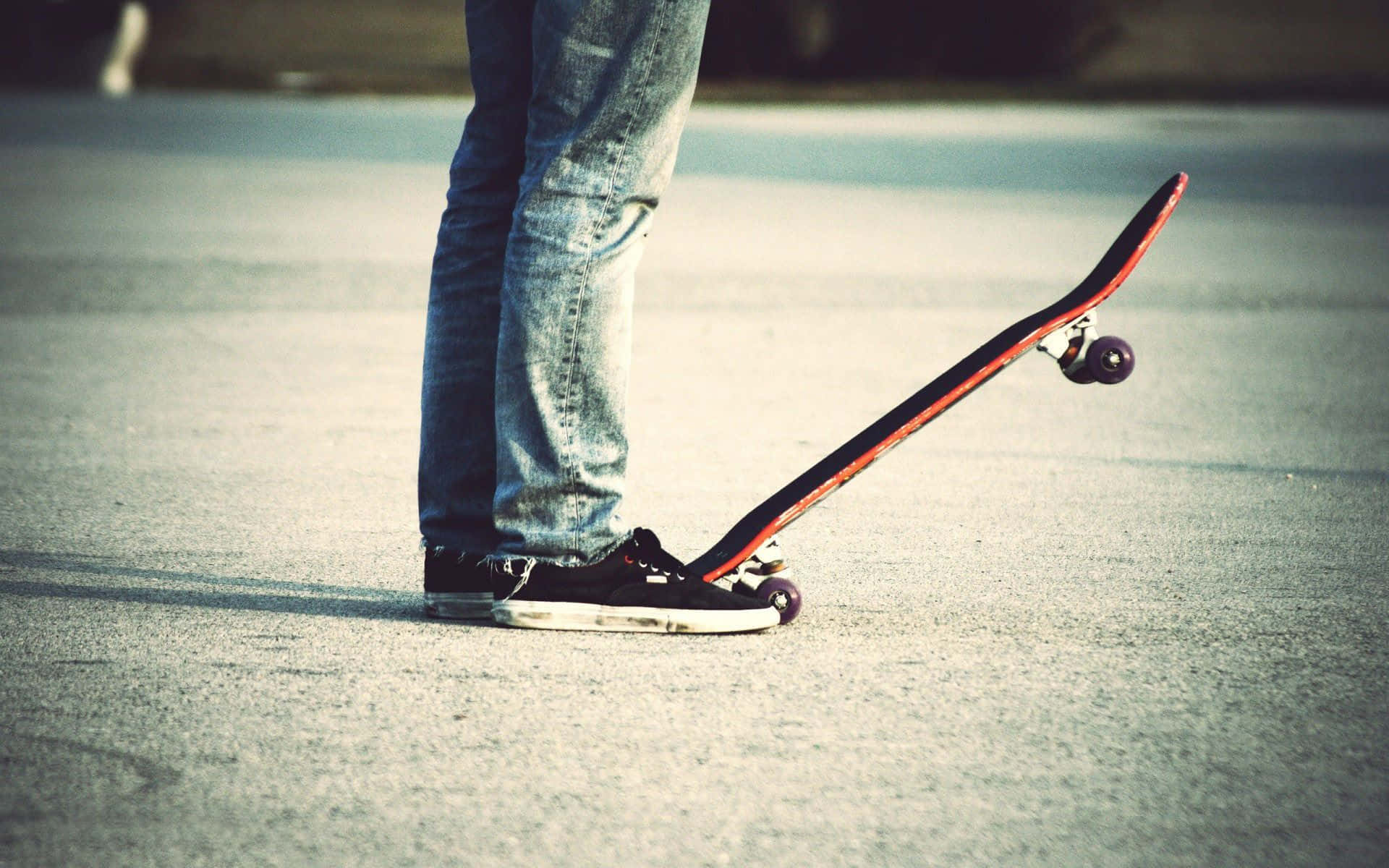 Skateboard Trick Voorbereiding Achtergrond