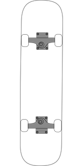 Skateboard Truckand Wheels Silhouette PNG