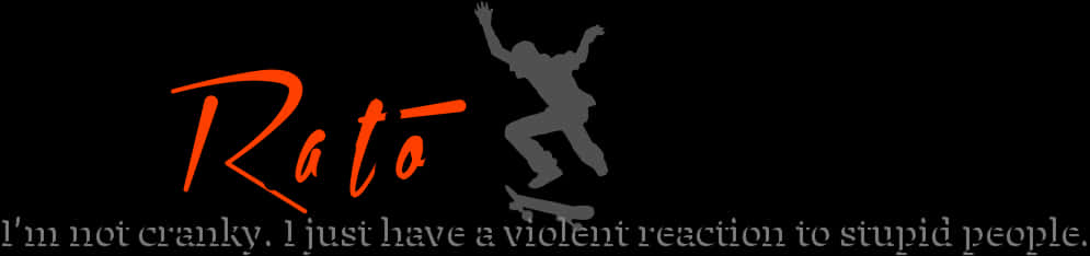 Skateboarder Reaction Quote Banner PNG
