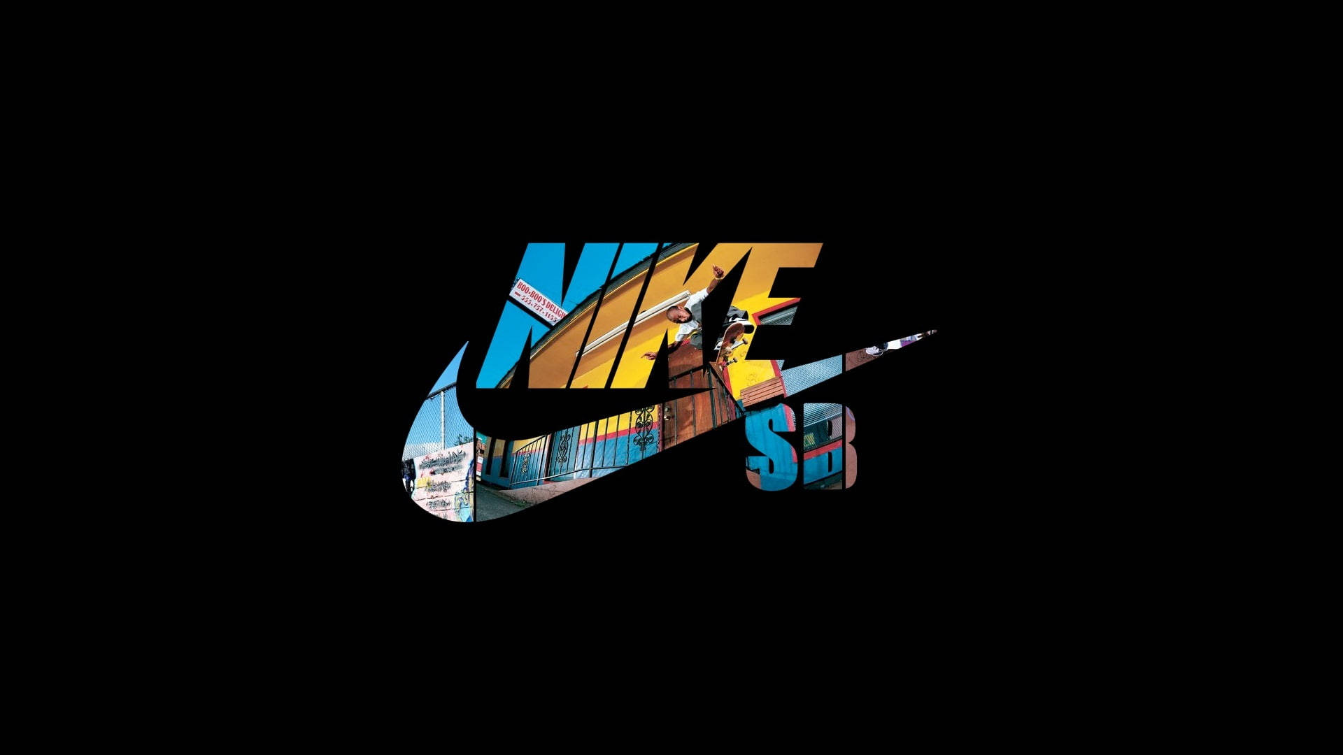 Skateboardersb Nike Logo Do Iphone. Papel de Parede