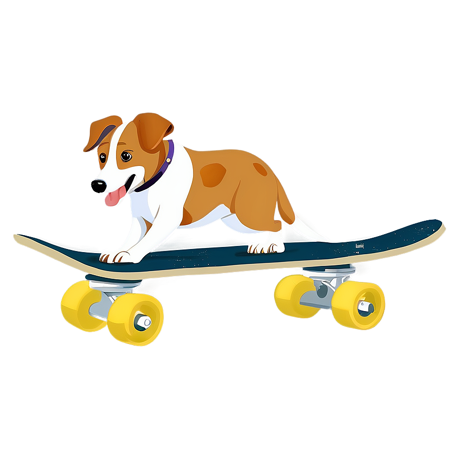 Skateboarding Dog Png 06242024 PNG