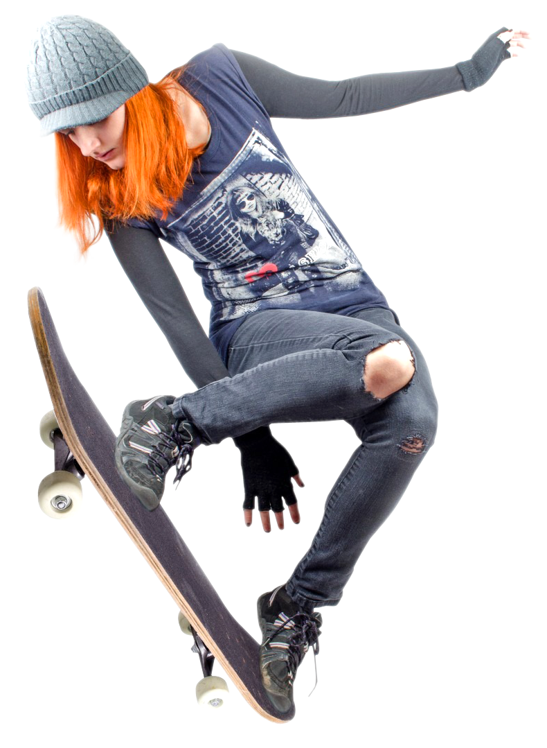 Skateboarding Trick Redhead Youth PNG
