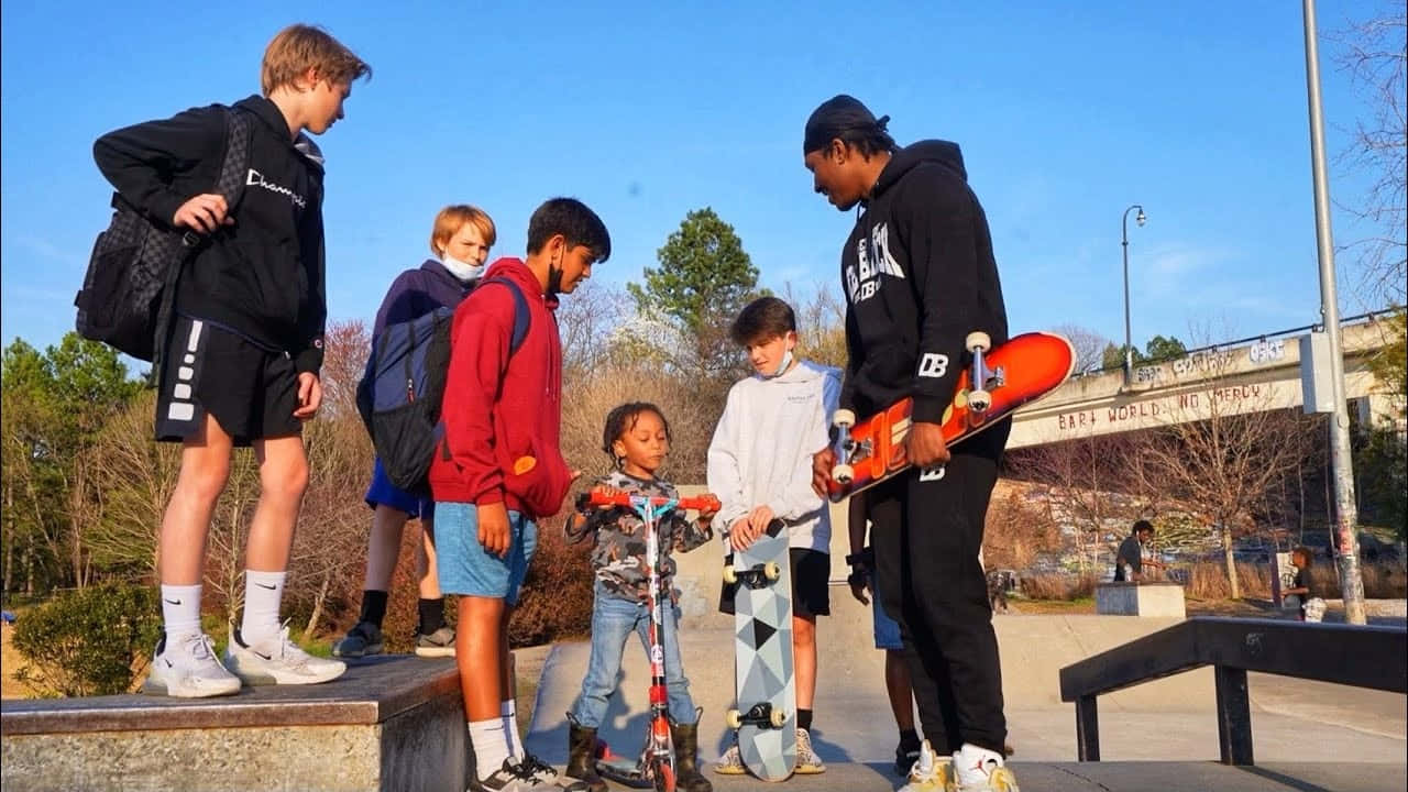 Skateparkin Kokoontuminen Duke Dennis Taustakuva