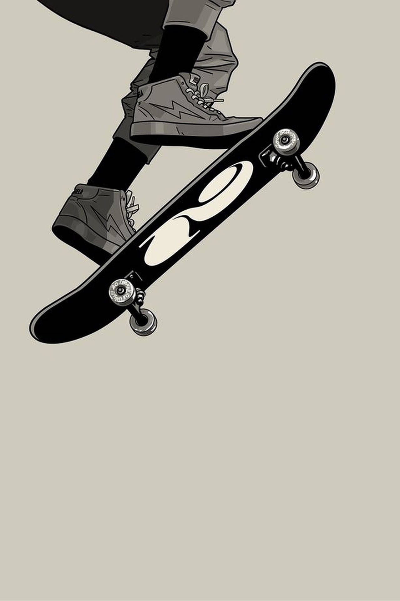 Skater Boy Feet Aesthetic Shot Wallpaper
