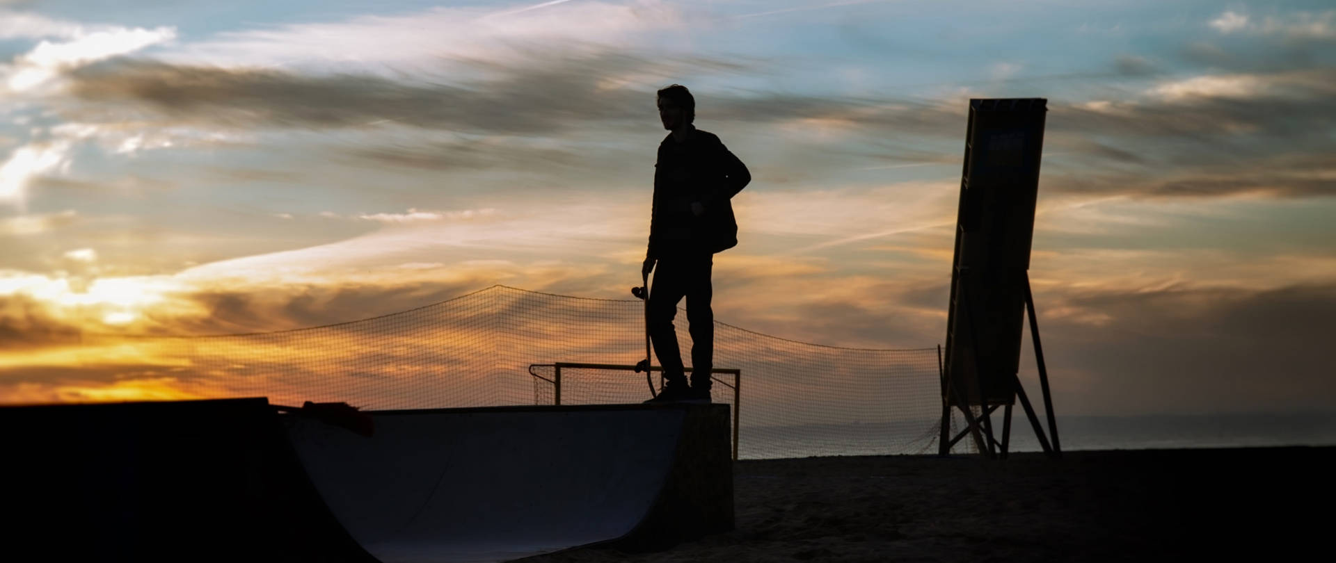 Skater Boy Sunset Silhouette