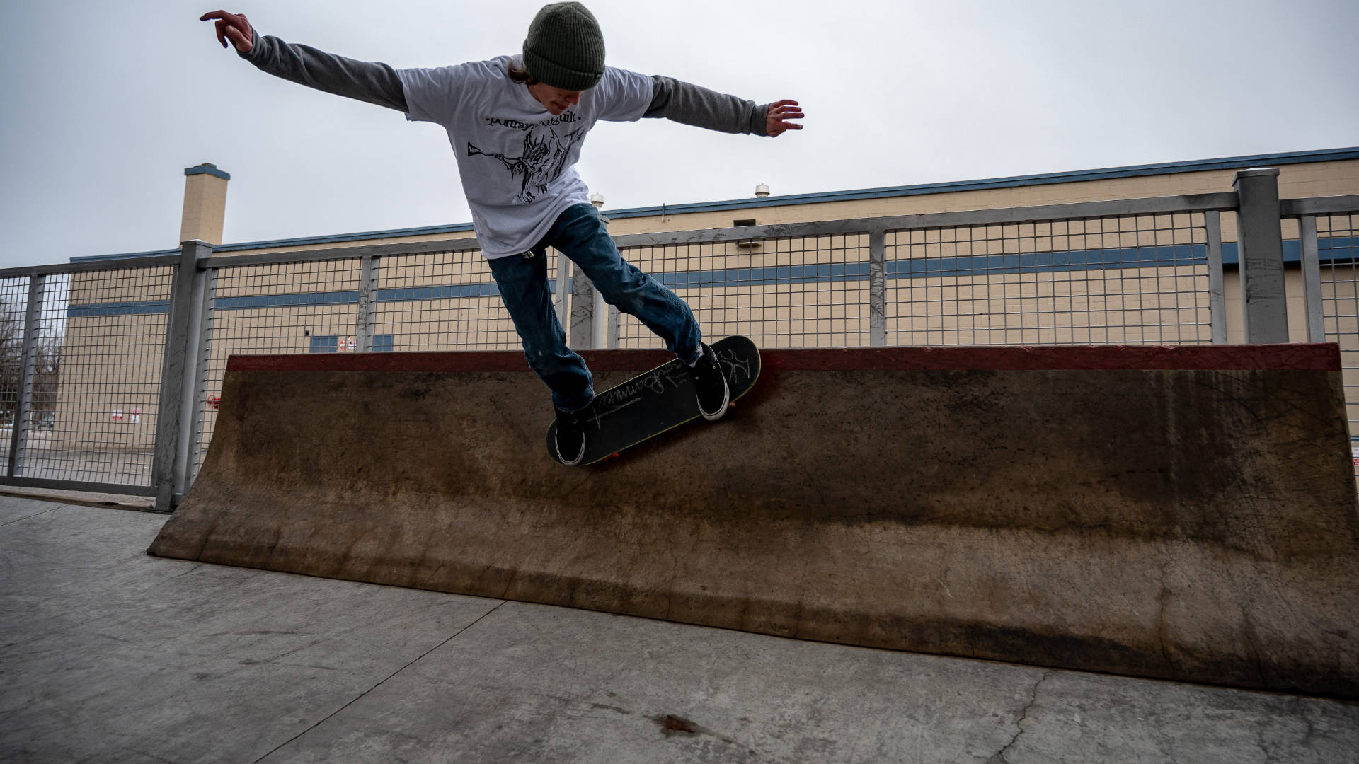 Skater Boy Wall Ride Trick