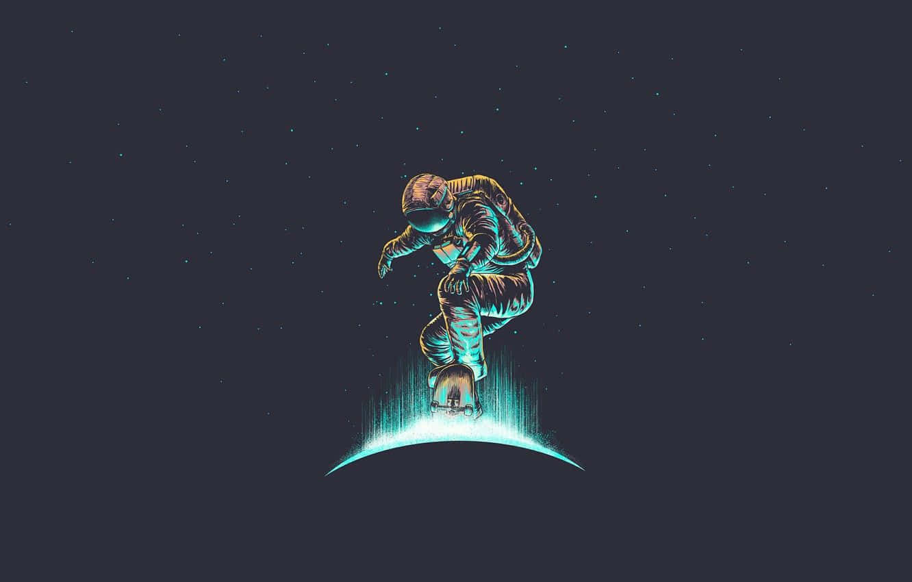 Unhombre Está Saltando En La Luna. Fondo de pantalla