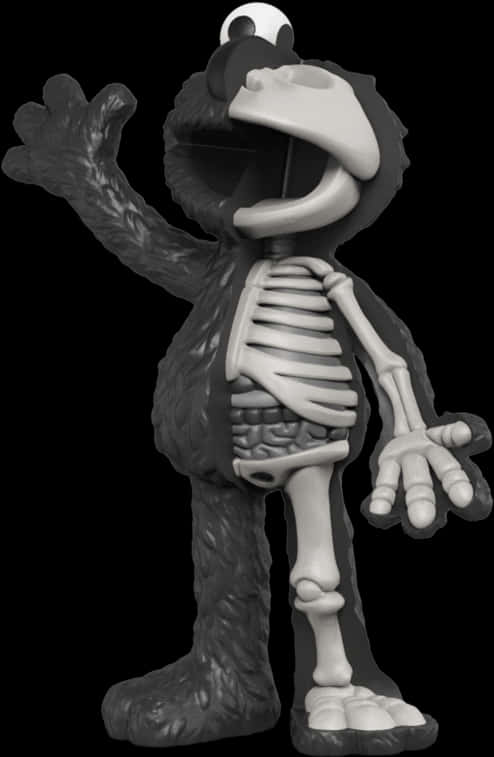 Skeletal Elmo Artwork PNG