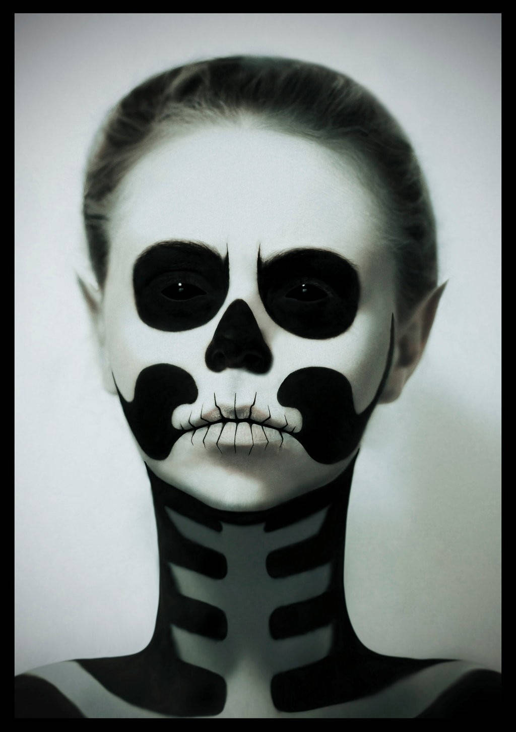 Skeleton Aesthetic Girl Undead Makeup Wallpaper