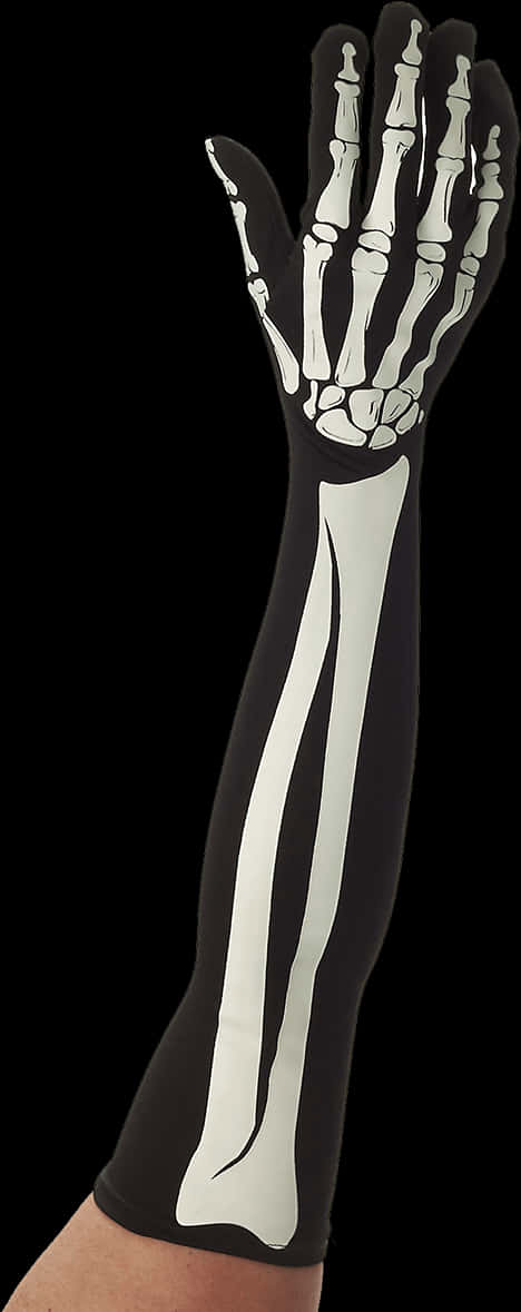 Skeleton Arm Sleeve Costume PNG