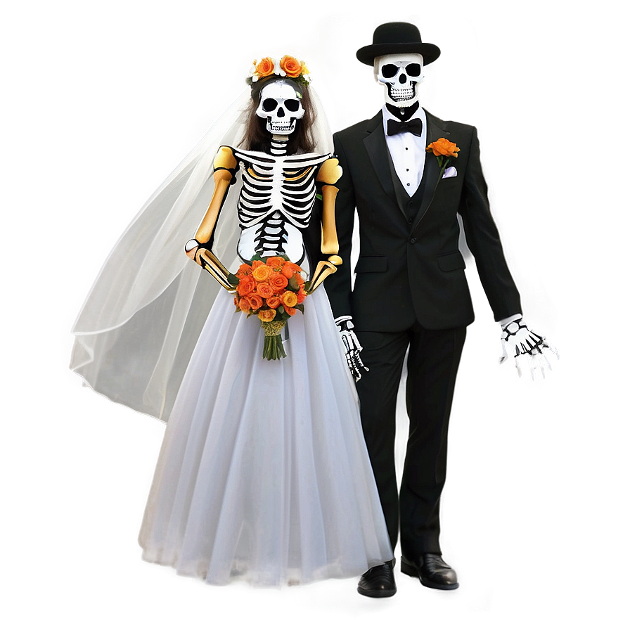 Skeleton Bride And Groom Png Qre PNG