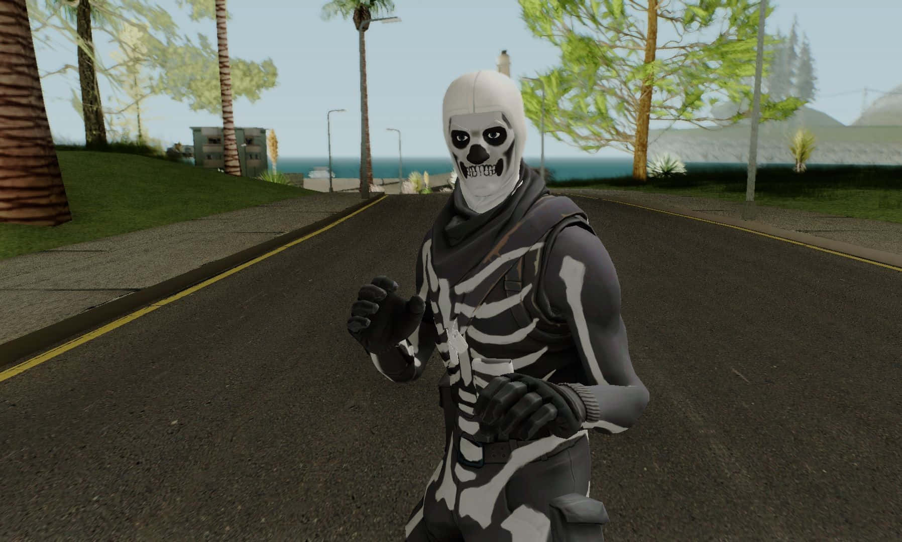 Get Into The Halloween Spirit With A Fun Skeleton Costume! Wallpaper