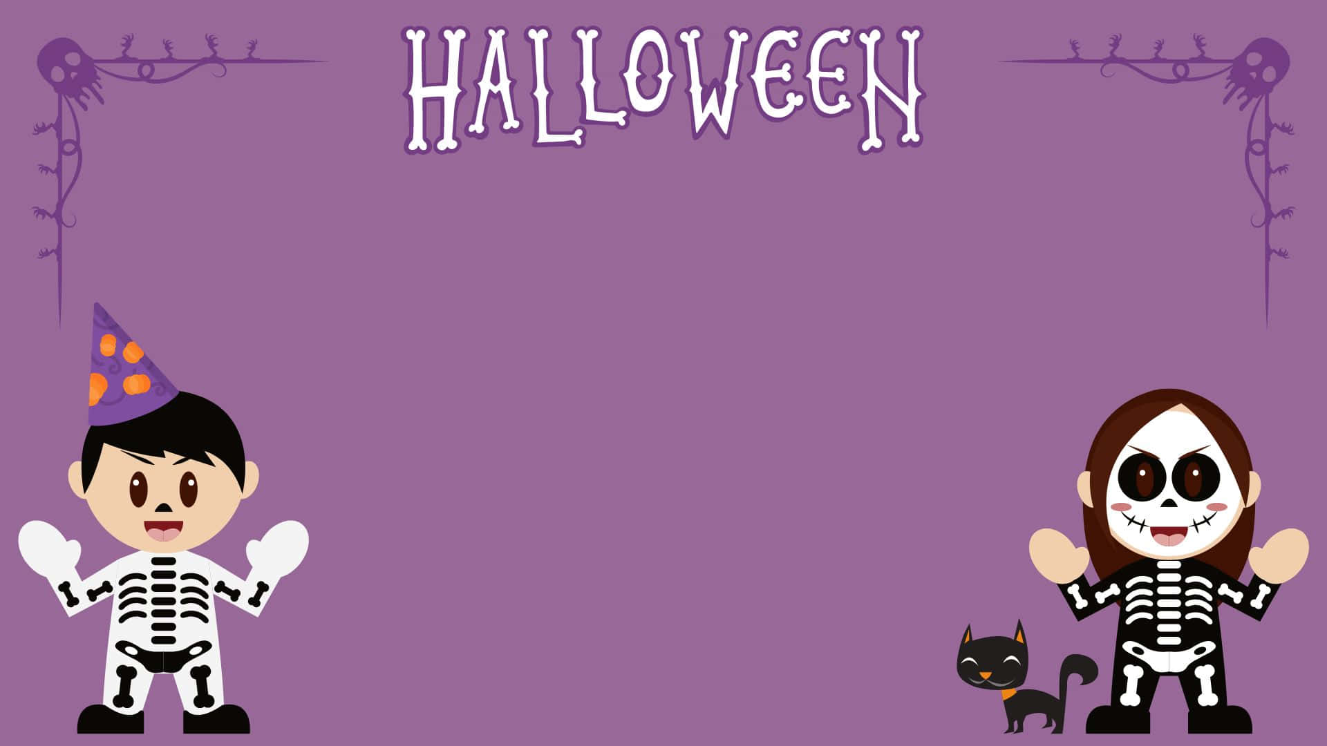 Bring the spooky vibes with Skeleton Costumes Wallpaper