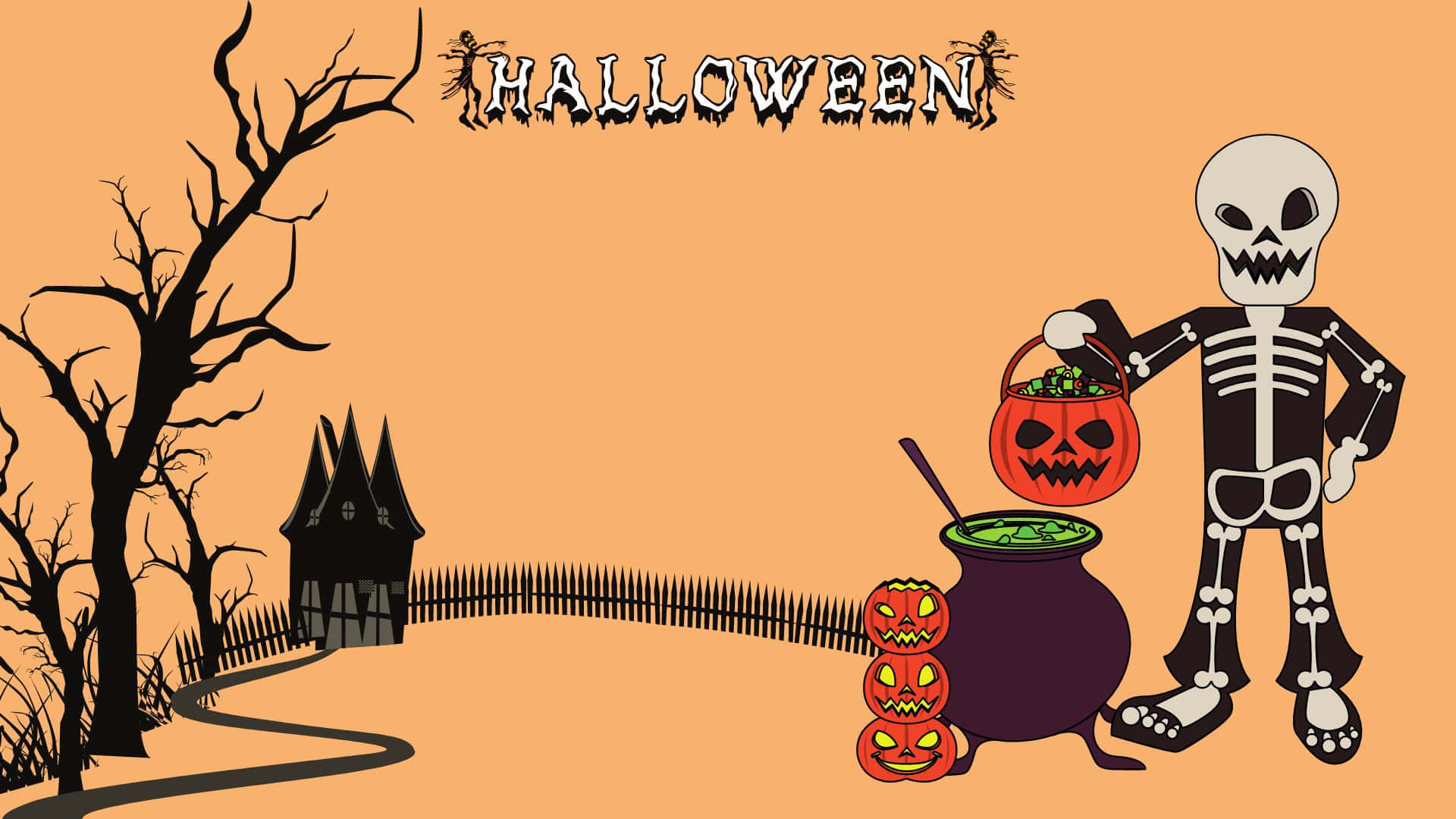 "Make a Skeleton-Style Impression this Halloween!" Wallpaper